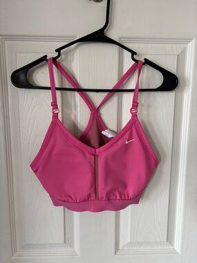 Nike Hot Pink Strappy Crossback Sports Bra